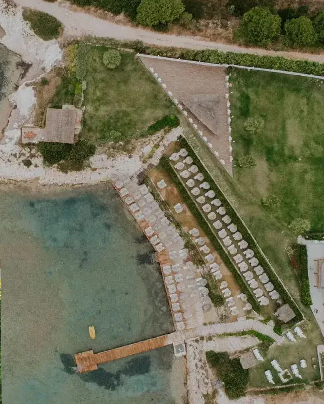 Aerial view of Dilaila Beach